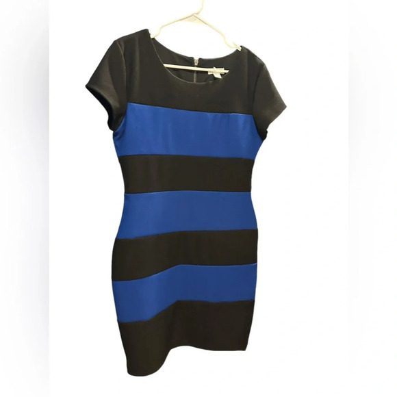 Bisou Bisou black cobalt beautiful dress size 10 - Picture 5 of 9